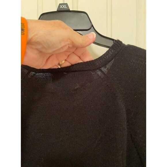 G.H. Bass & Co.‎ 100% WOOL BODY Mens SZ L BLACK  V-Neck Sweater - Picture 9 of 11